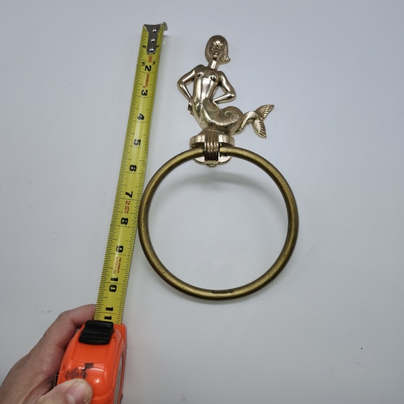 Vintage HALL-MACK MERMAID TOWEL RINGS WALL HOLDER Hollywood Regency - Picture 2 of 8